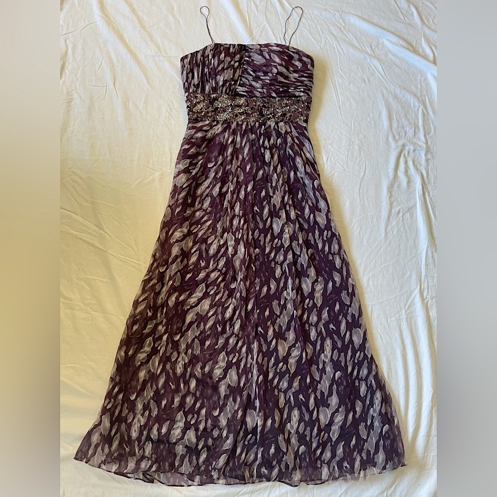 Aidan Mattox - Purple Strapless Size 10 Gown